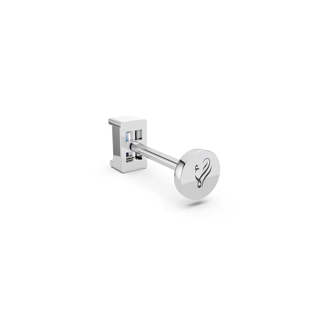 Baguette diamond earrings white (2)