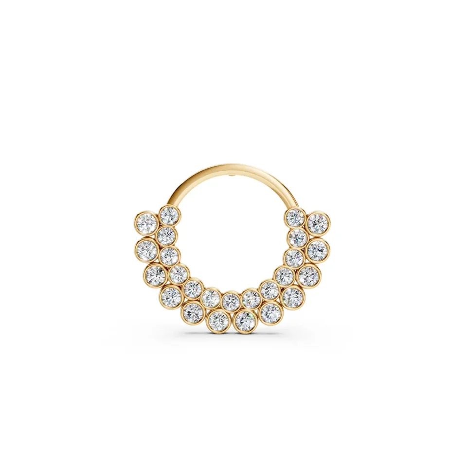 Daith Apsara Diamond Double Line yellow