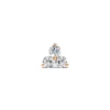 Diamond Trillium Flower Earrings rose