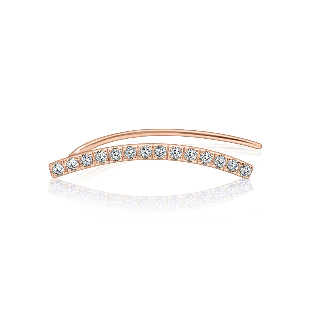 Right Diamond Arch Earring rose (2)