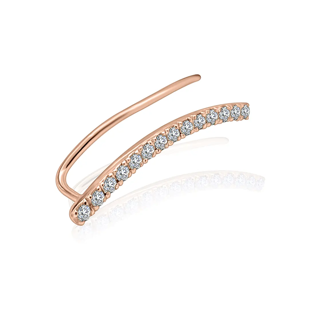 Right Diamond Arch Earring rose