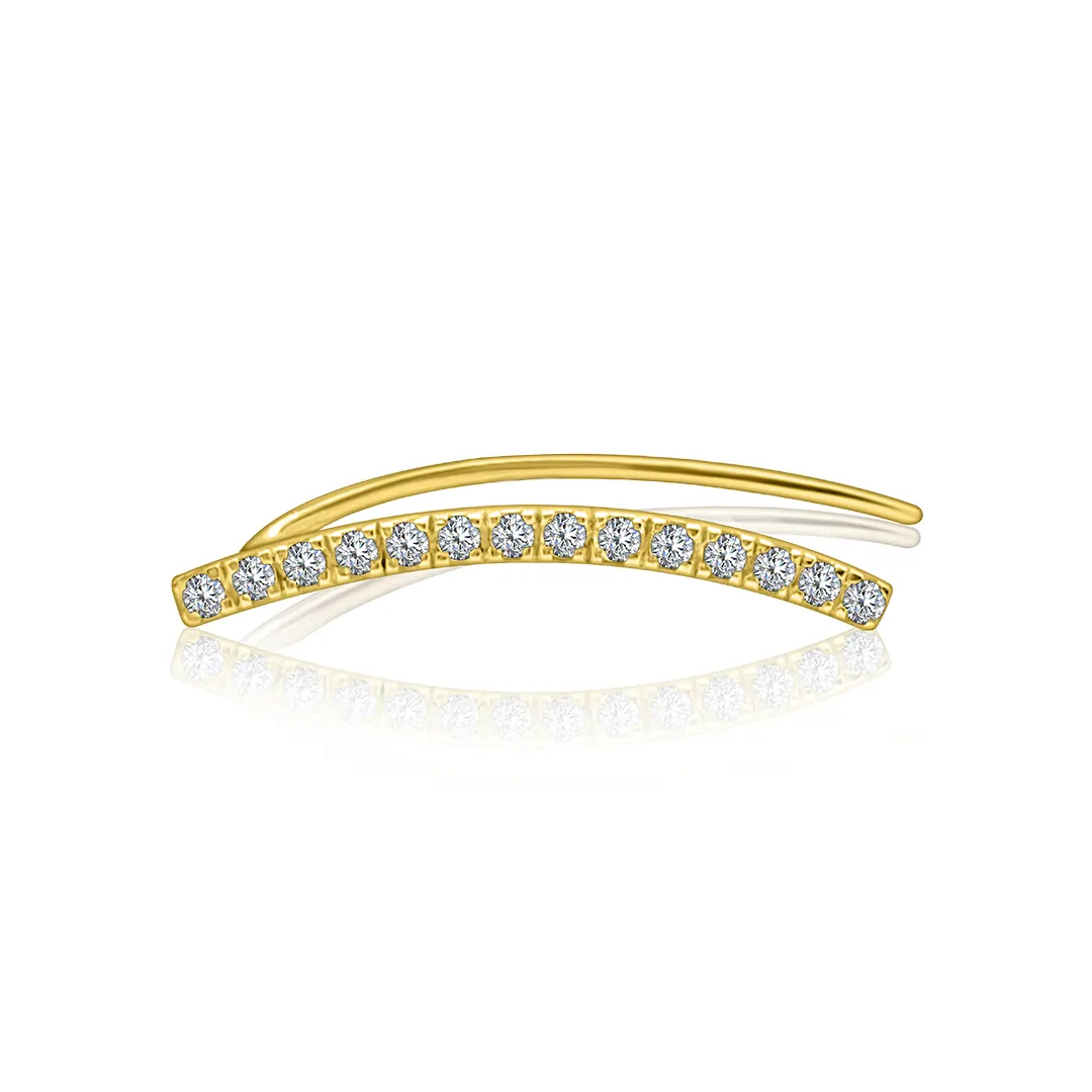 Right Diamond Arch Earring yellow (2)