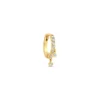The diamond ring with the two diamonds in danging yellow