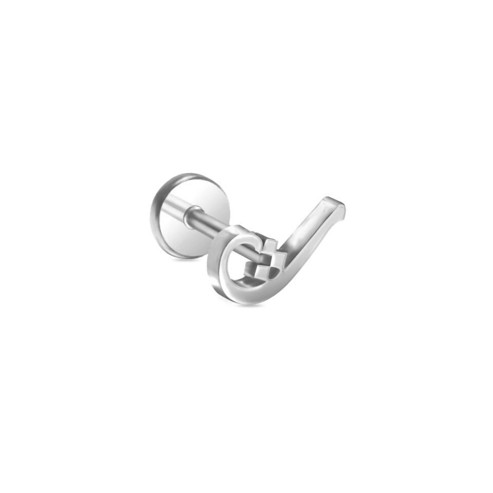 Arabic Letter in Diwani Line (W) White