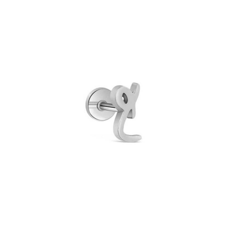 Arabic Letter in Diwani Script (P) White