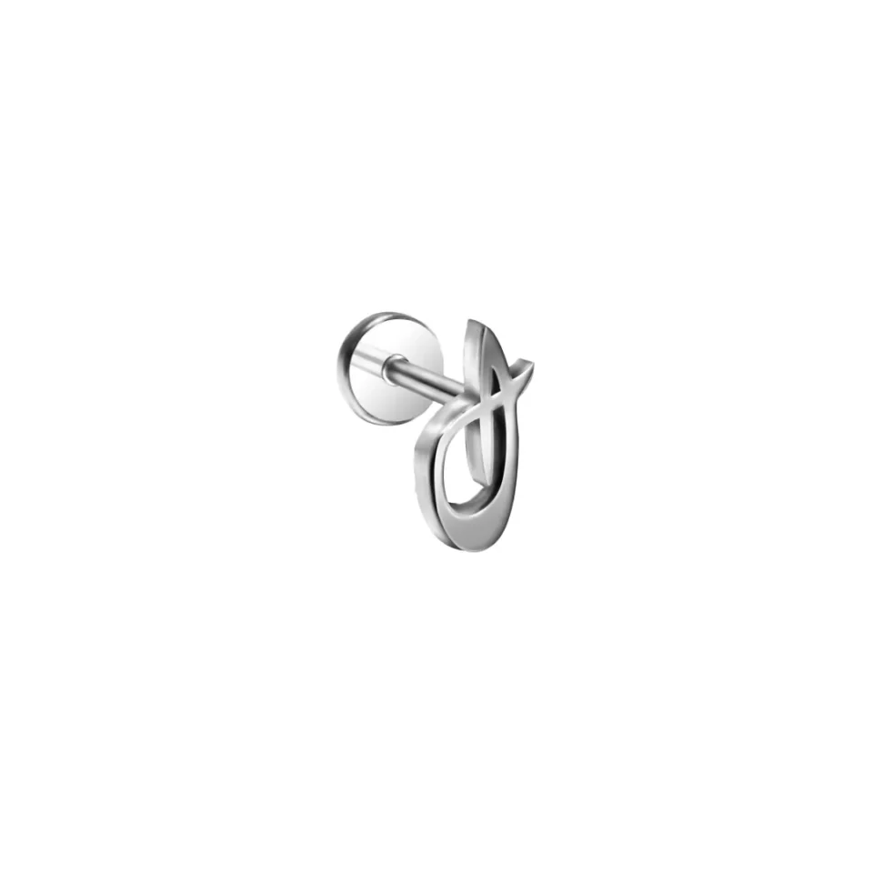 Arabic letter in Diwani script (L) White