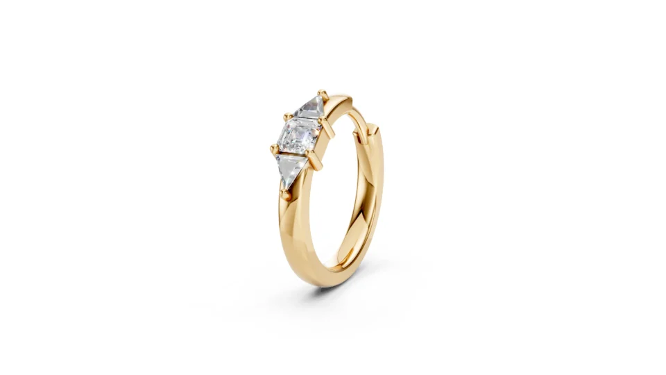 Diamond Hoop Yellow