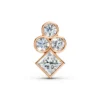 Diamond rhombe shaved with three rose (2)