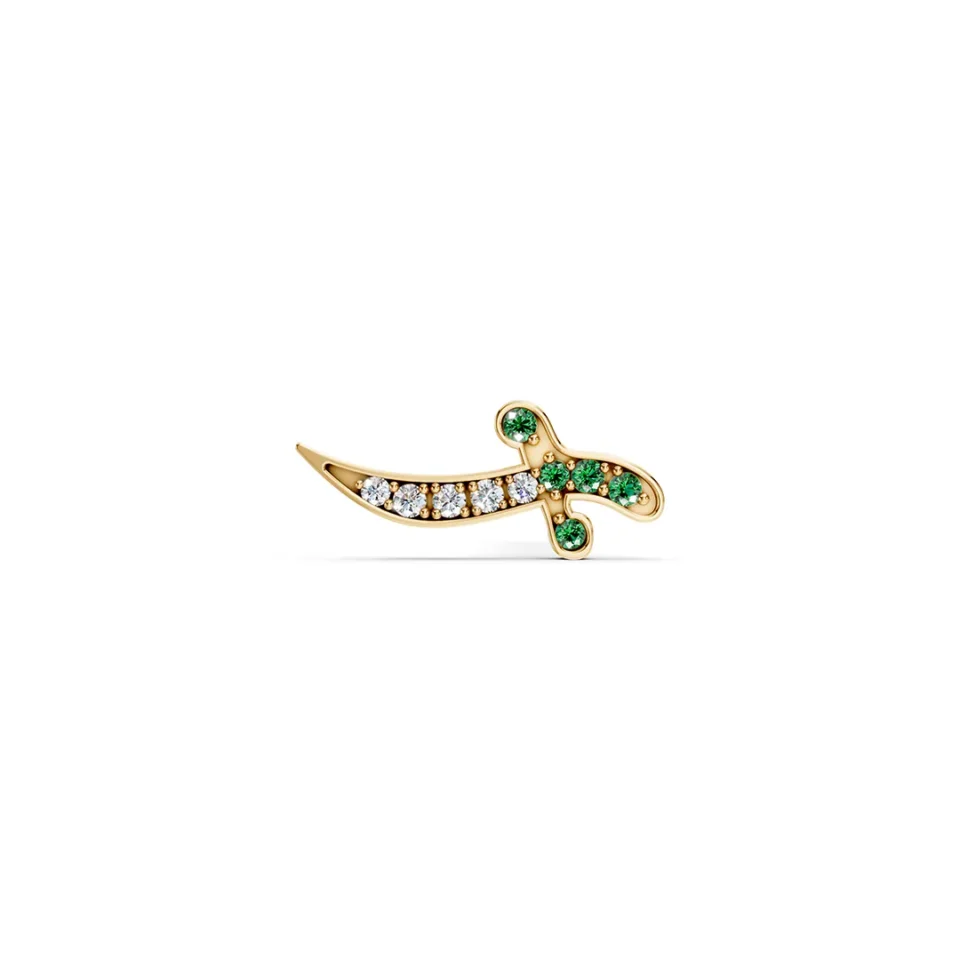 Diamond sword earring