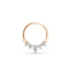Diamond tear drop death earring rose (3)