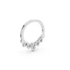 Diamond tear drop death earring white
