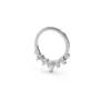 Diamond tear drop death earring white (3)