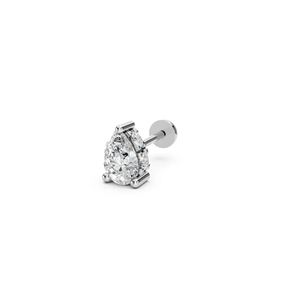 Diamond teardrop throat white