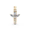 Gold Ring Earring with Diamond Lotus Yellow