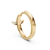 Gold Ring Earring with Diamond Lotus Yellow (2)