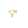 Gold earring with a danging Marquis rose (3)