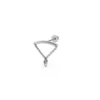 Gold earring with a danging Marquis white (2)