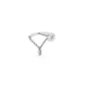 Gold earring with a danging Marquis white (3)