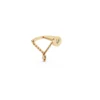 Gold earring with a danging Marquis yellow (2)