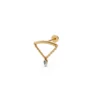 Gold earring with a danging Marquis yellow (3)