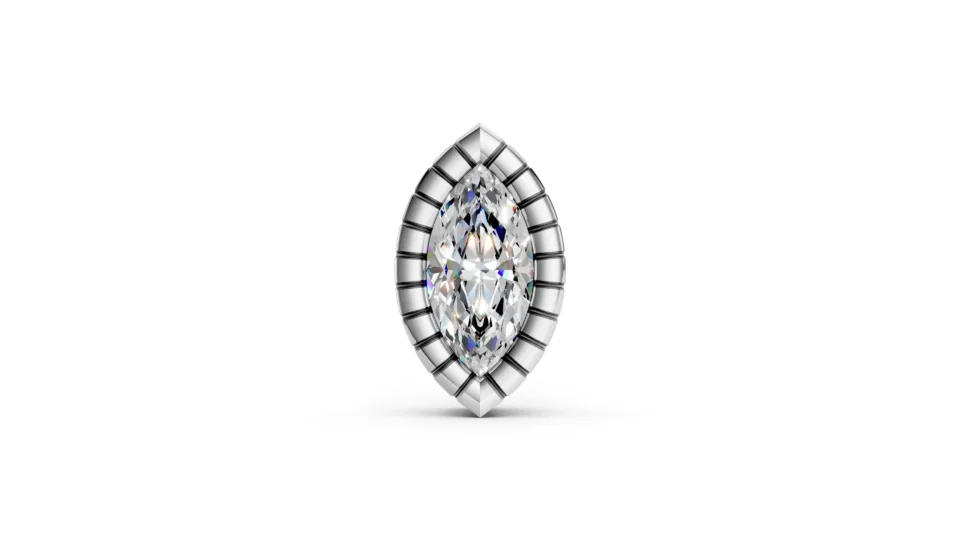 Marquise Mother of Pearl Diamond Earrings White (2)