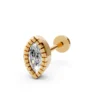 Marquise Mother of Pearl Diamond Earrings Yellow (3)
