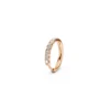 Round gold earring with diamonds rose (2)