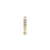 Round gold earring with diamonds yellow