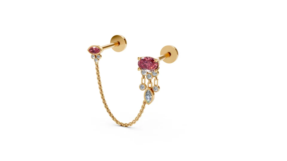 Sapphire shaving with chain yellow (2)