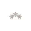 Three Diamond Rose Earrings Rose