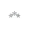 Three Diamond Rose Earrings White (2)