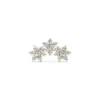 Three Diamond Rose Earrings Yellow (2)