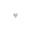 Three diamond heart earring rose (2)