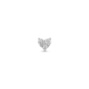 Three diamond heart earring white (2)